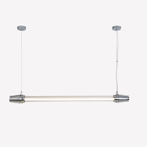 Contemporary Industrial Strip Aluminum Acrylic LED Island Light Chandelier For Dining Room - Image 13