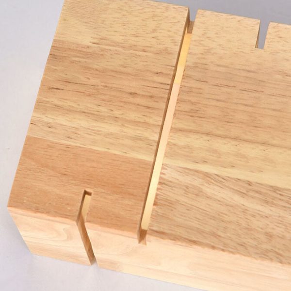 Japanese Minimalist Wooden Square 2-Light Wall Sconce Lamp - Image 9