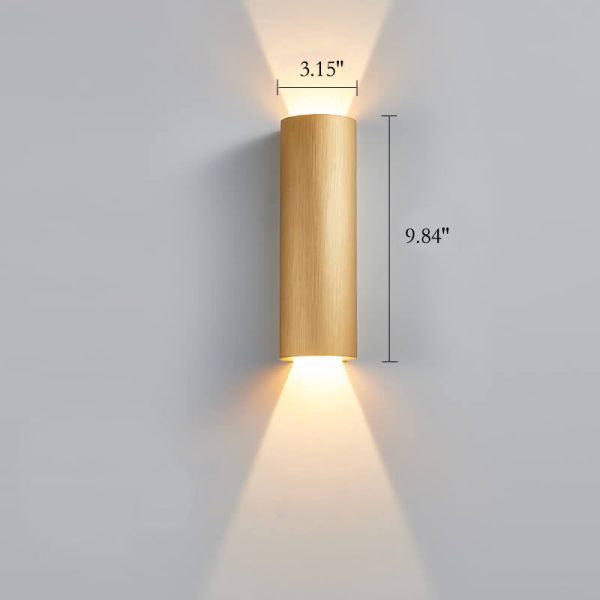 Modern Minimalist Aluminum Cylindrical LED Wall Sconce Lamp - Image 6