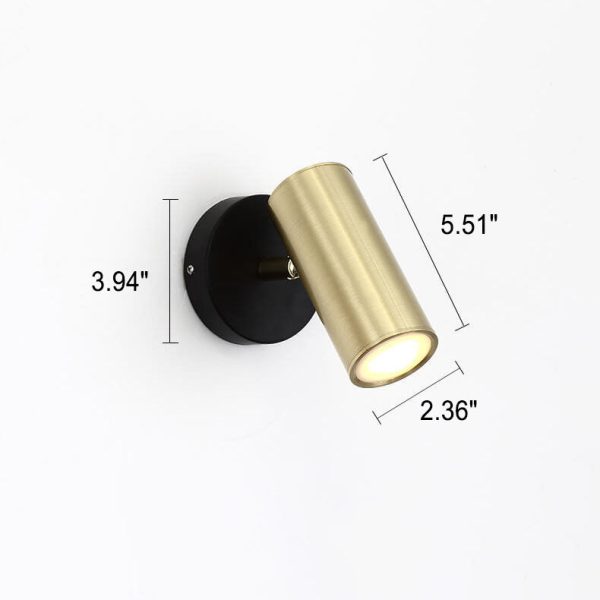 Modern Simplicity Plated Cylindrical Spotlight 1-Light Reading Wall Sconce Lamp - Image 10