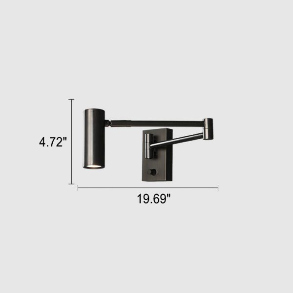 Nordic Luxury Copper Rotatable Eye Protection Reading LED Wall Sconce Lamp - Image 7