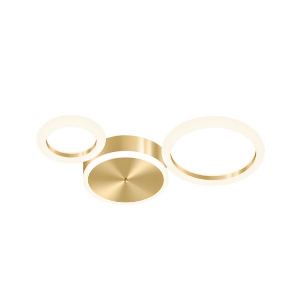 Modern Gold LED Flush Mount Rings Circle Ceiling Light Fixture - Image 9