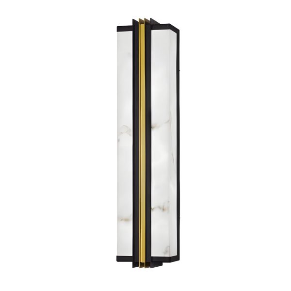 Modern Black LED Indoor/Outdoor Wall Lights with Resin Marble Shade - Image 7
