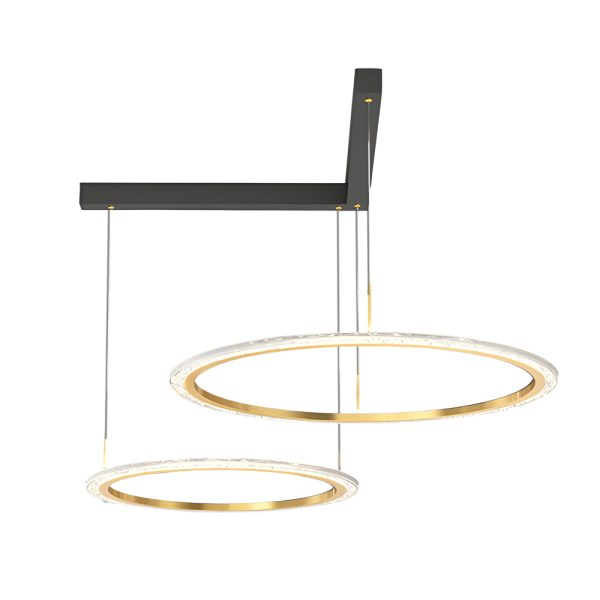 2/3 Circles Rings Three Step Dimming Minimalist Modern Ceiling Light Fixture - Image 6