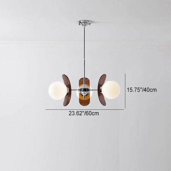 Modern Mid-Century Acrylic Magic Bean Glass Shade 3/5/6/8-Light Chandelier For Living Room - Image 8
