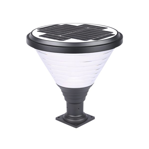 18.9-Inch H 1-Light Black Round Pier Mount Post Light - Image 7