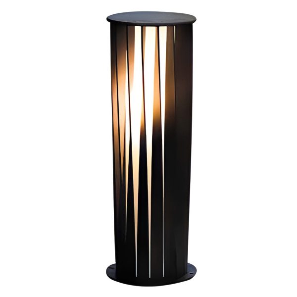 Geometric Black Cage Solar LED Pathway Lights - Image 9