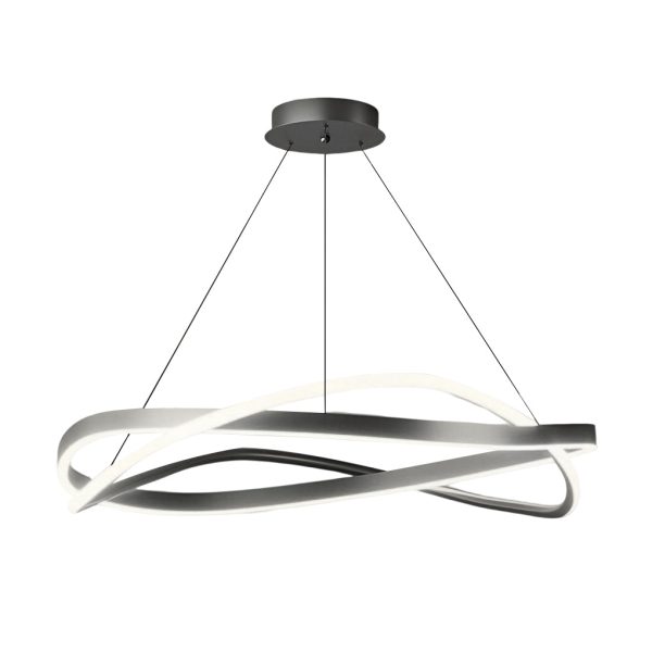 Circular Wave Rings Three Step Dimming Minimalist Nordic Chandelier - Image 9