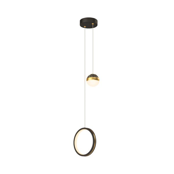 Round Oval Rings 3 Step Dimming LED Starry Projection Modern Pendant Lights - Image 5