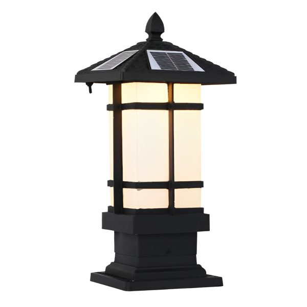 Waterproof Dimming with Remote Black Vintage Solar Fence Post Lights - Image 10