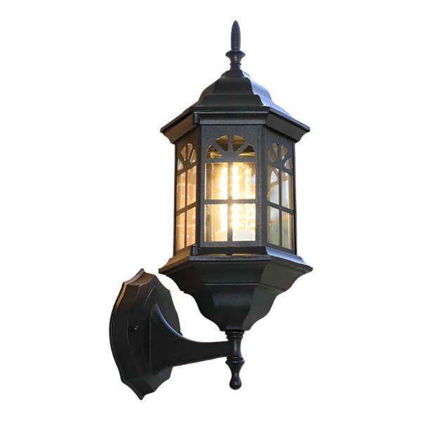 Waterproof LED Glass European-style Outdoor Wall Lamp Plug in Wall Sconce Lighting - Image 4