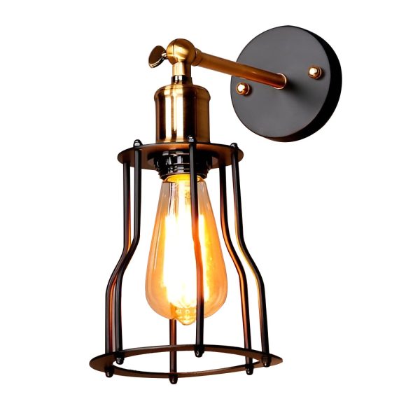 Adjustable Retro Iron E27 Waterproof Industrial Plug in Wall Sconce Lighting - Image 6