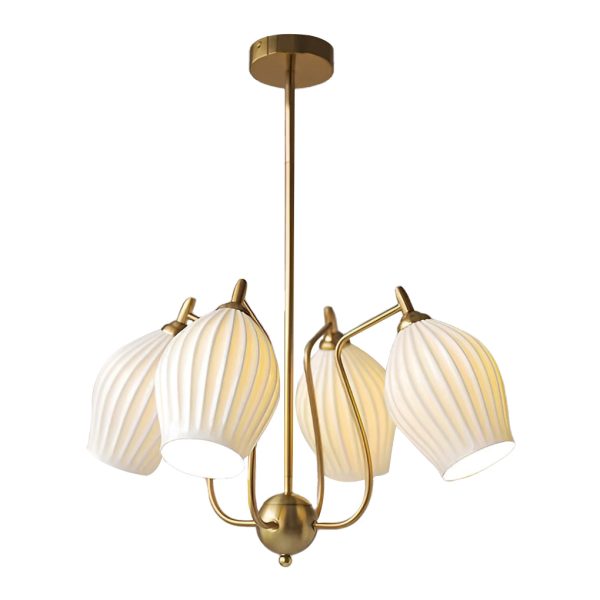4 Lights Ceramics Flower shaped Warm Light Modern Ceiling Lights - Image 8