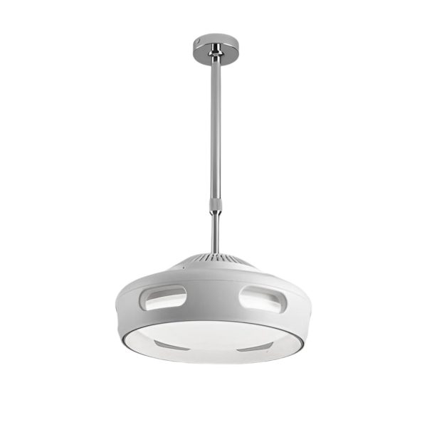 Round Smart Mute Stepless Dimming White Modern Bladeless Ceiling Fans - Image 8