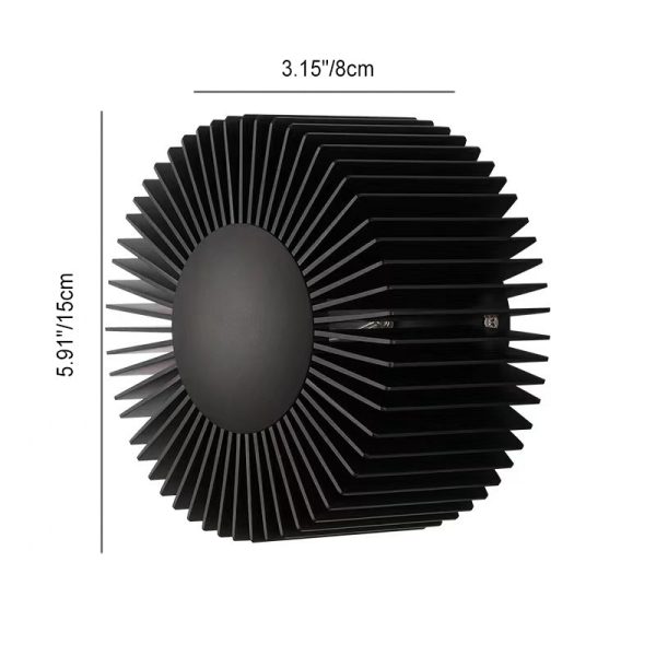 Modern Minimalist Aluminum Round Sun Flower Design LED Wall Sconce Lamp For Living Room - Image 6