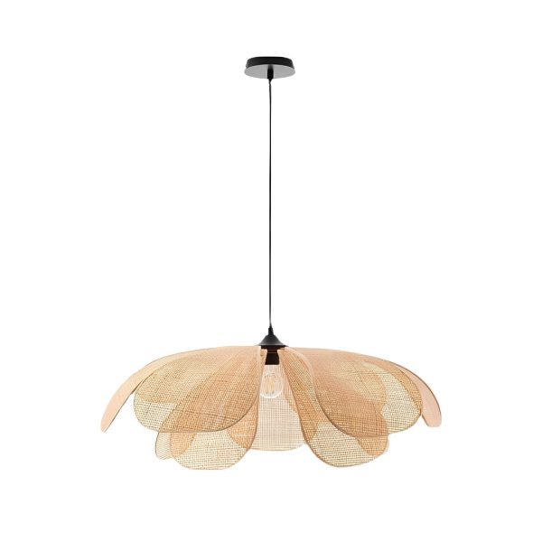 Creative Rattan Flower Petals Three Step Dimming Japanese Style Chandelier - Image 6