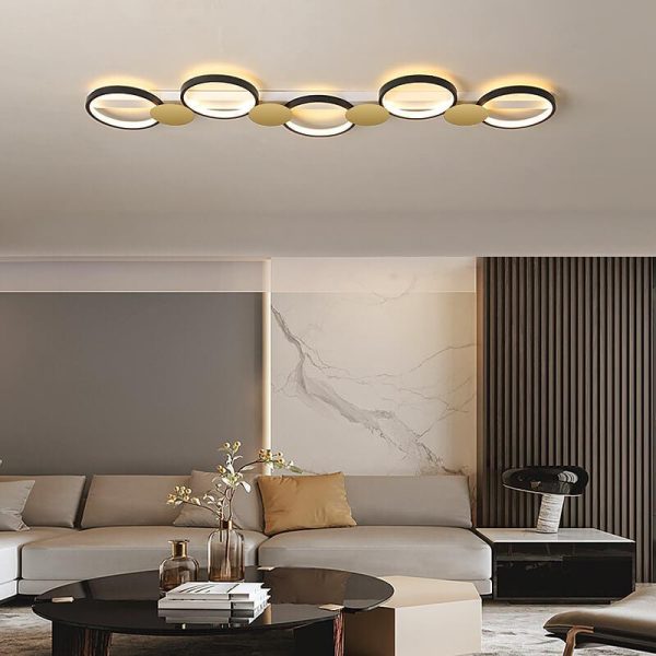 Modern Circle LED 3/4/5 Light LED Flush Mount Track Light - Image 14