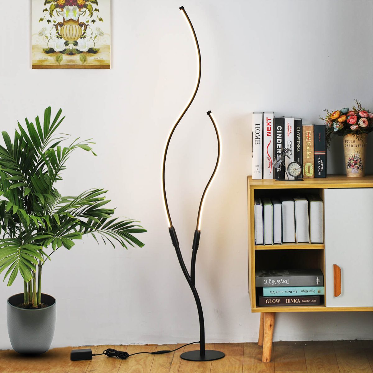 Modern Minimalist Curved Line 1-Light LED Standing Floor Lamp - Image 1