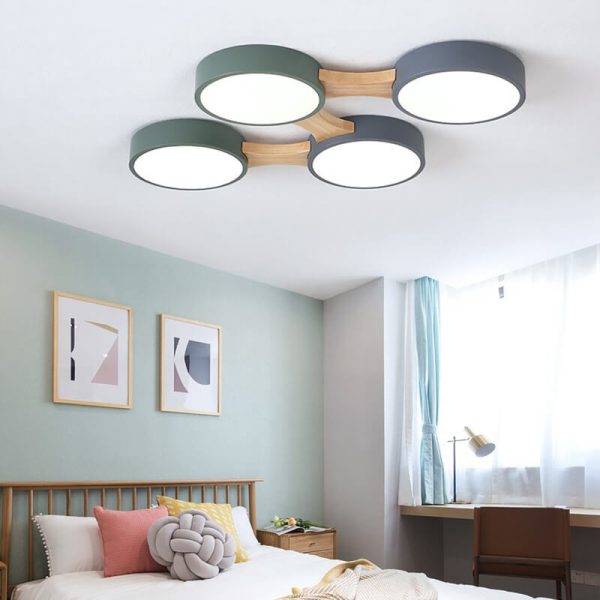Modern Macaron Circle 3/4/5/8 Light LED Flush Mount Ceiling Light - Image 17