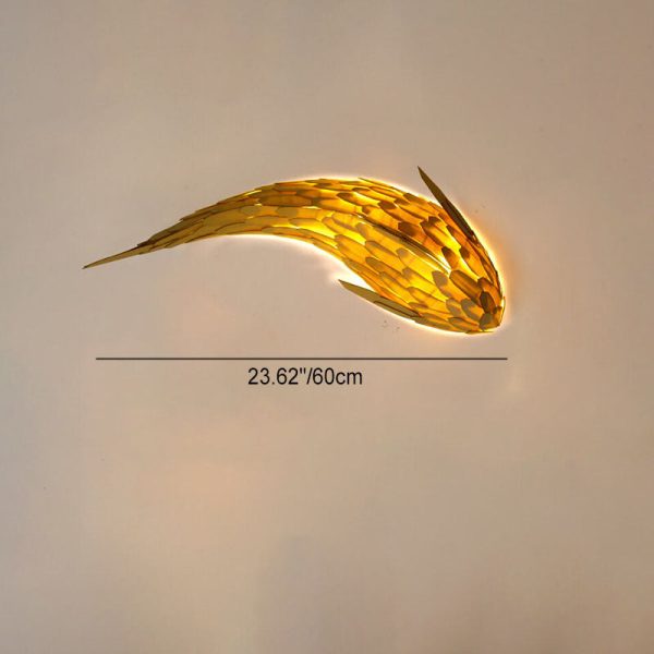 Modern Decorative Carp Linden Wood Hardware 2/4 Light Wall Sconce Lamp - Image 4