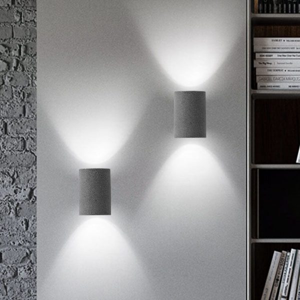 Industrial Cement Cylinder 1-Light Wall Sconce Lamp - Image 4