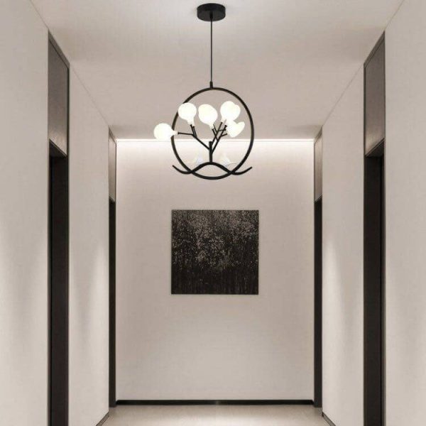Nordic Metal Circular Bird Branch 9-Light Chandelier - Image 2