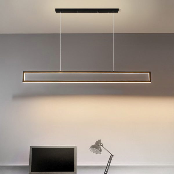 Modern Minimalist Long Frame LED Chandelier - Image 2