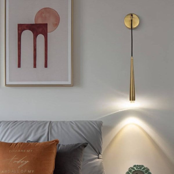Minimalist Luxury Long Strip Gold 1-Light Wall Sconce Lamp - Image 2