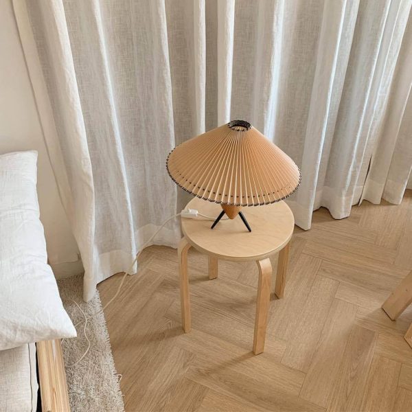 Vintage Bucket Pleated 1-Light Standing Table Lamp - Image 11