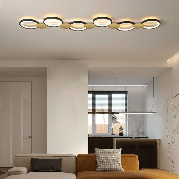 Modern Circle LED 3/4/5 Light LED Flush Mount Track Light - Image 7