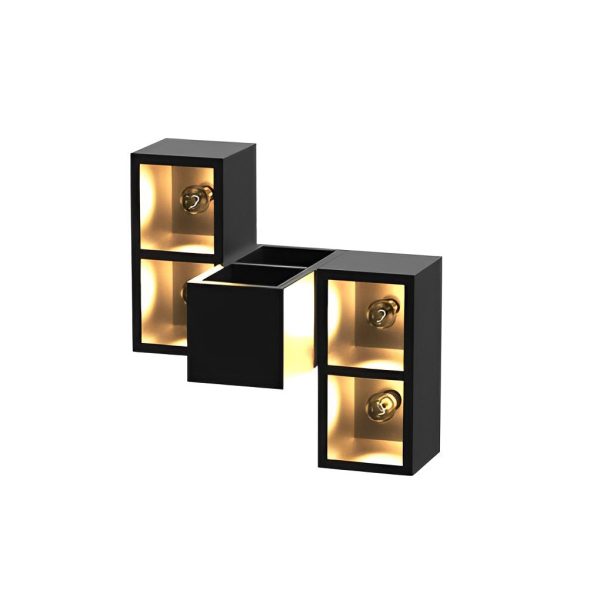 Waterproof Creative Square Combination LED Black Wall Lamp with Flowerpot - Image 15