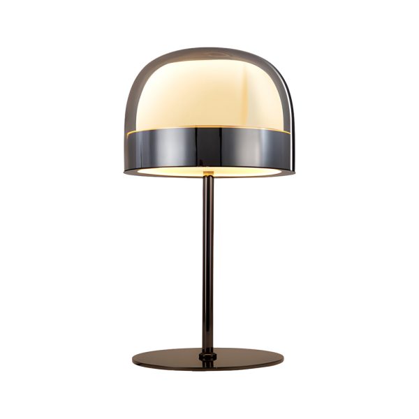 Dome Shape Glass Ambient LED Table Lamp in Chrome - Image 9