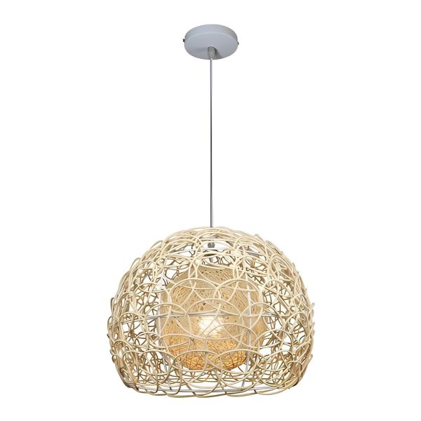 Round Double Layer Rattan Creative Ball Modern Chandelier Pendant Light - Image 8