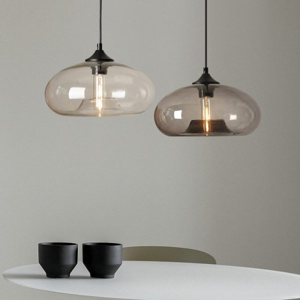 Creative Colored Glass Oval 1-Light Pendant Light - Image 13