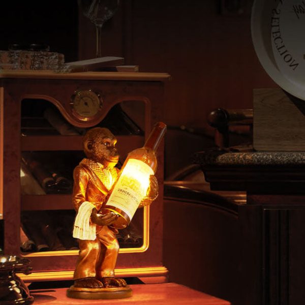 Retro Creative Monkey Resin Wine Bottle 1-Light Decoration Table Lamp - Image 3
