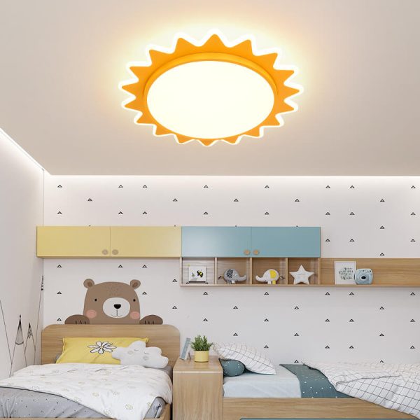 Creative Cartoon Sun Shaped LED Flush Mount Ceiling Light - Image 2