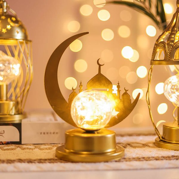 Muslim Eid Moon Castle LED Night Light Decorative Table Lamp - Image 14