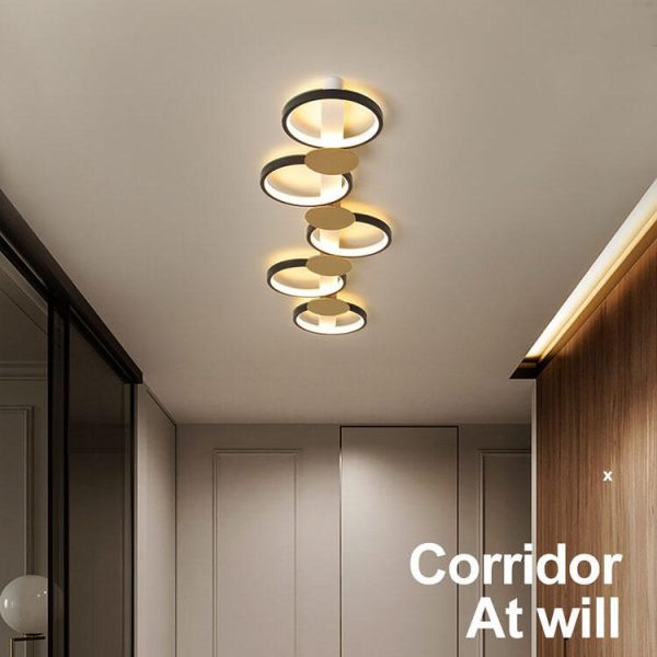 Modern Circle LED 3/4/5 Light LED Flush Mount Track Light - Image 15