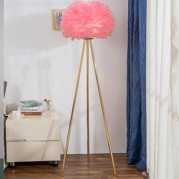 Modern Feather 1-Light Globe Standing Floor Lamp - Image 10