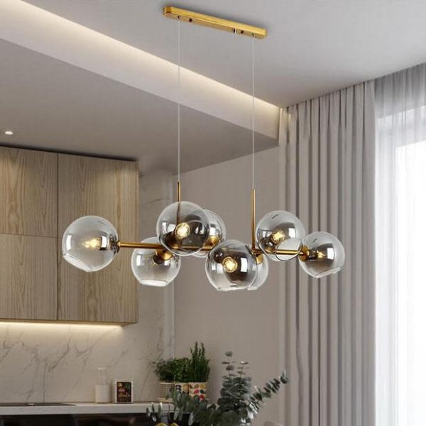 Modern Glass Magic Bean 8-Light LED Chandelier - Image 2