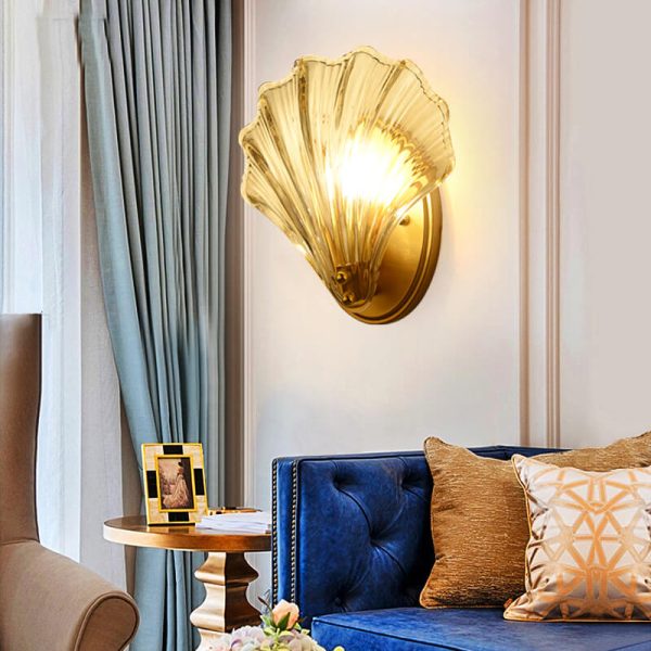 Creative Glass Shell 1-Light Wall Sconce Lamp - Image 10