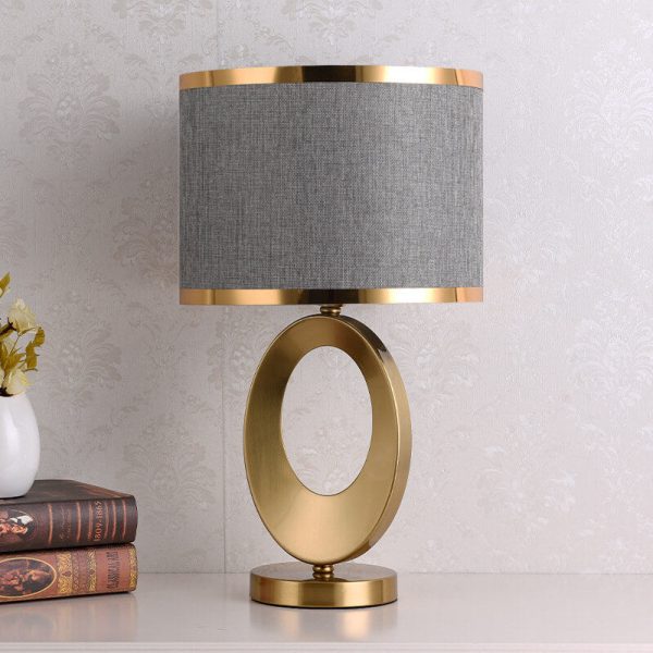 Modern Luxury Fabric Ring Base 1-Light Table Lamp - Image 2