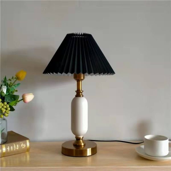 Retro Pleated Shade Column Base 1-Light Table Lamp - Image 9