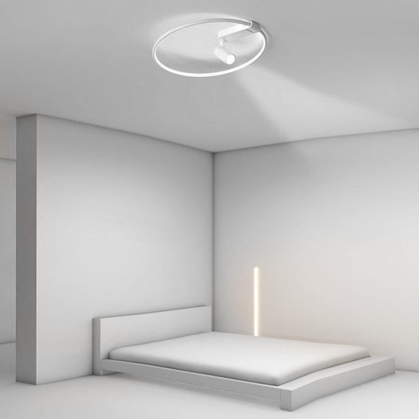 16'' Round Dimmable Adjustable Flush Mount Light with Spotlights Track Lights - Image 4