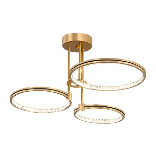 Minimalist 3 Ring Metal Nordic Ceiling Lights Chandelier Hanging Lamp - Image 8