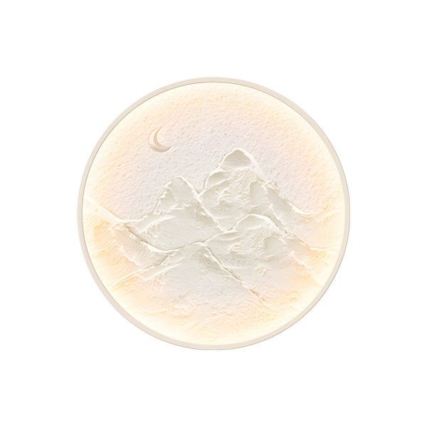 Nordic Moon Wall Sconce - Round Mountain Moon Decorative Painting Lamp - Image 7