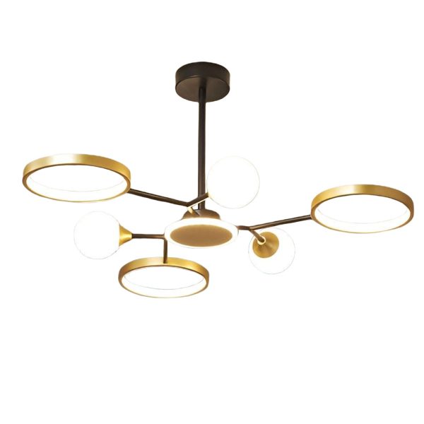 6 Lights Circles LED Modern Ceiling Lights Chandelier Hanging Lamp - Image 7