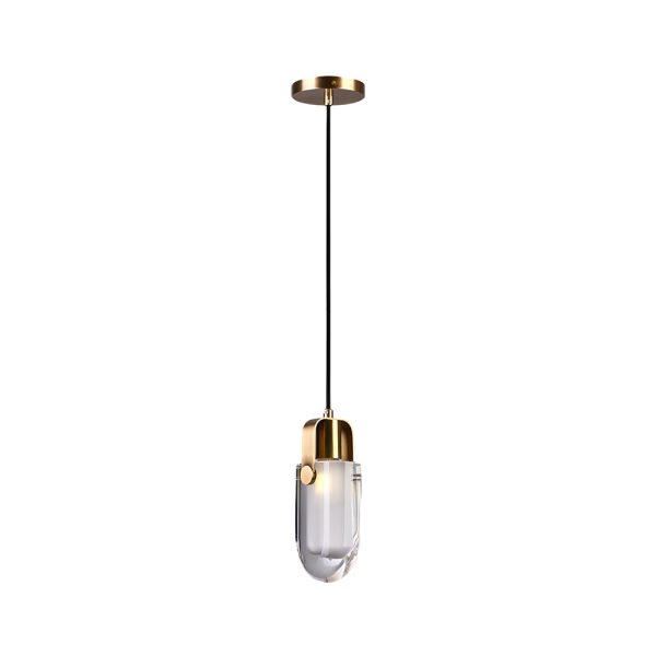 Simple Luxury Crystal Shade 3 Step Dimming Copper Modern Pendant Lights - Image 8