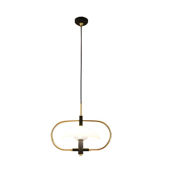 1/3/6 Heads Semicircular Opal Glass Dome Chandelier Aperture Pendant Light Hanging Ceiling Lighting - Image 5