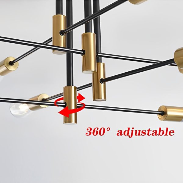 6-light LED Sputnik Design Nordic Flush Mount Lighting Chandelier - Image 9